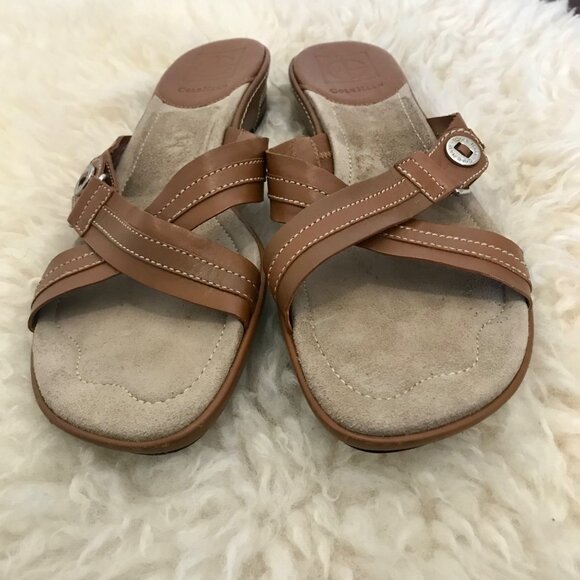 Cole Haan X Nike Air Women's Strappy Brown Leather Comfort Walking Sandal Size 8 - Picture 2 of 12